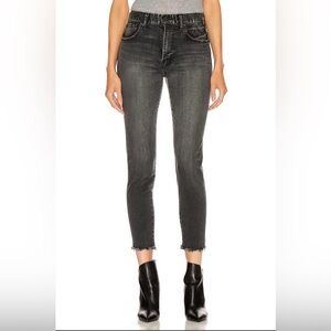 MOUSSY VINTAGE Westcliffe Skinny jeans black edgy made in Japan frayed hem